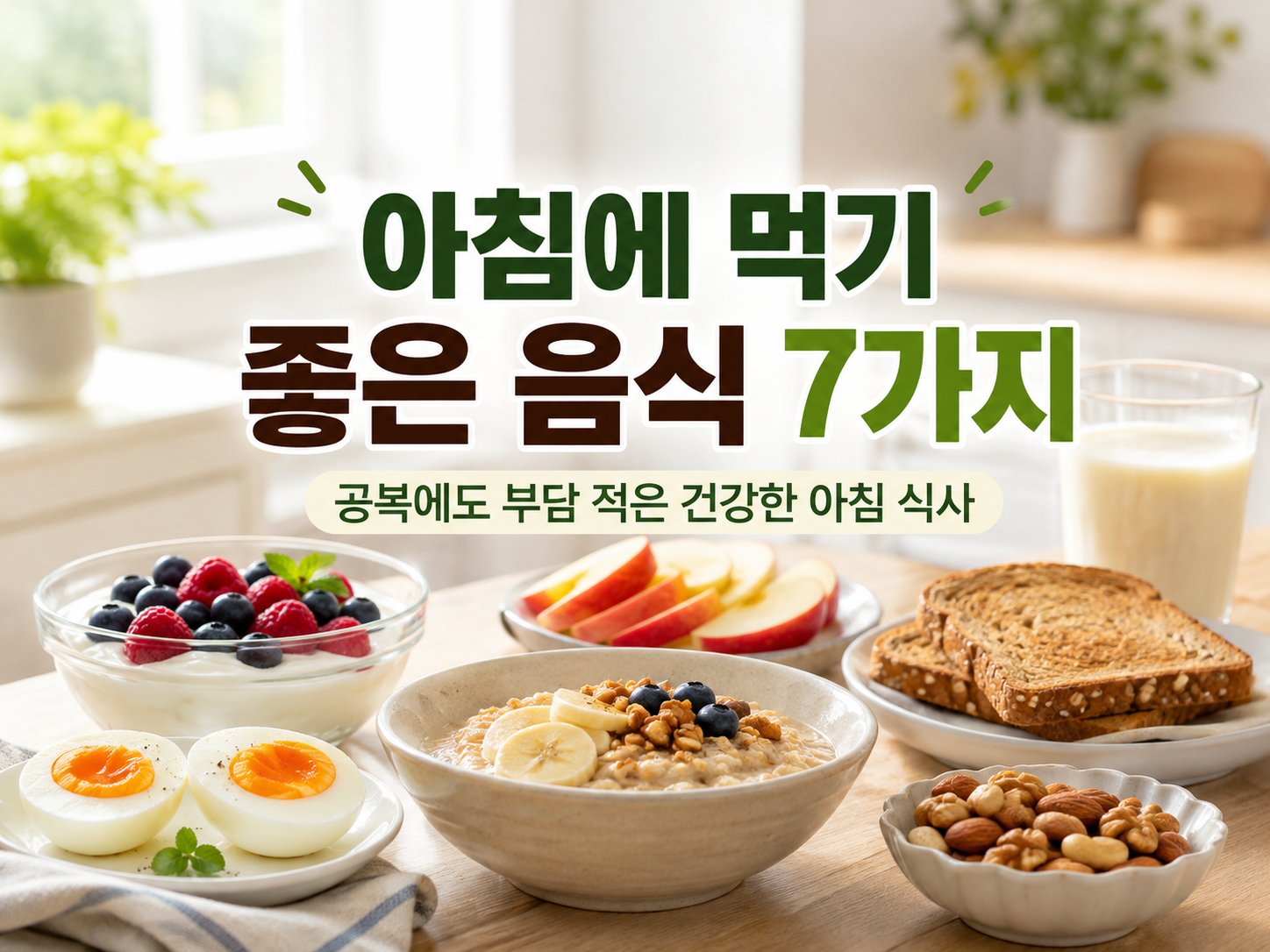 아침에 먹기 좋은 음식 7가지｜간단하고 균형잡힌 아침 식사 추천
